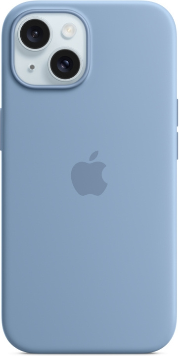 Apple iPhone 15 silikonfodral med MagSafe, vinterblå ryhmässä ÄLYPUHELIMET JA TABLETIT / Puhelimen suojakotelo / Apple / iPhone 15 @ TP E-commerce Nordic AB (C48013)