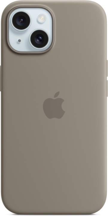 Apple iPhone 15 silikonikuori MagSafella, savenruskea ryhmässä ÄLYPUHELIMET JA TABLETIT / Puhelimen suojakotelo / Apple / iPhone 15 @ TP E-commerce Nordic AB (C48014)