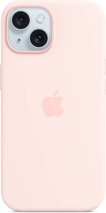 Apple iPhone 15 silikonikuori MagSafella, vaaleanpunainen ryhmässä ÄLYPUHELIMET JA TABLETIT / Puhelimen suojakotelo / Apple / iPhone 15 @ TP E-commerce Nordic AB (C48015)