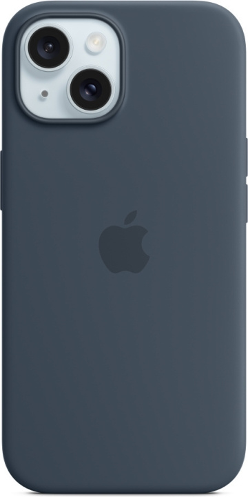 Apple iPhone 15 silikonikuori MagSafella, myrskynsininen ryhmässä ÄLYPUHELIMET JA TABLETIT / Puhelimen suojakotelo / Apple / iPhone 15 @ TP E-commerce Nordic AB (C48016)