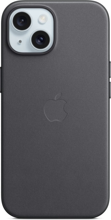 Apple iPhone 15 FineWoven-kuori MagSafella, musta ryhmässä ÄLYPUHELIMET JA TABLETIT / Puhelimen suojakotelo / Apple / iPhone 15 @ TP E-commerce Nordic AB (C48022)