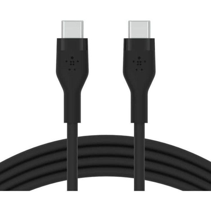 Belkin BOOST CHARGE USB-C to USB-C 2.0 Silicon, 3M, Black ryhmässä TIETOKOONET & TARVIKKEET / Kaapelit & Sovittimet / USB / USB-C @ TP E-commerce Nordic AB (C48205)