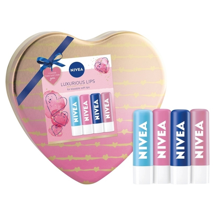 Nivea Luxurious Lips Gift Set ryhmässä KAUNEUS JA TERVEYS / Lahjapakkaukset / Naisten lahjapakkaukset @ TP E-commerce Nordic AB (C48245)