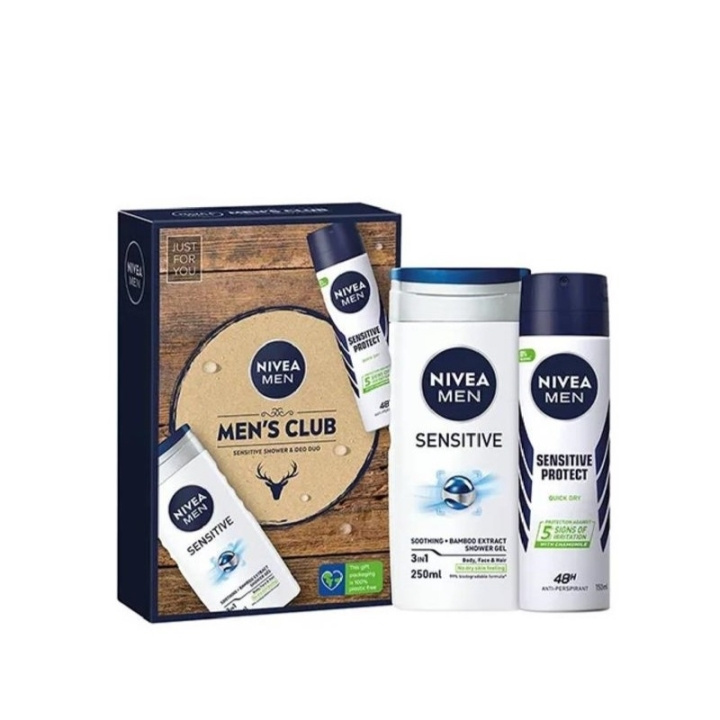 Nivea Men Club Sensitive Kit ryhmässä KAUNEUS JA TERVEYS / Lahjapakkaukset / Miesten lahjapakkaukset @ TP E-commerce Nordic AB (C48247)