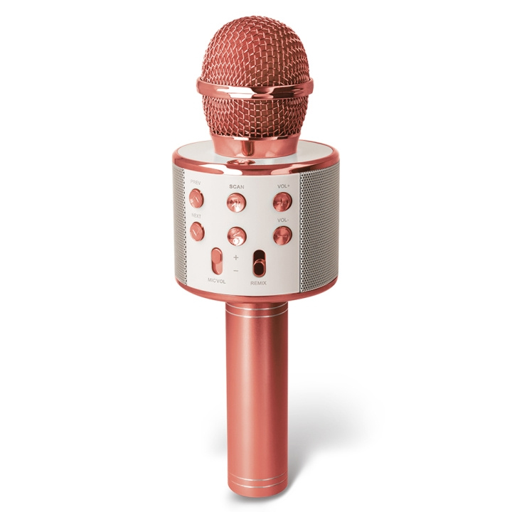 Forever Bluetooth microphone with speaker BMS-300 Lite rose gold ryhmässä KODINELEKTRONIIKKA / Ääni & Kuva / Kädessä pidettävät mikrofonit @ TP E-commerce Nordic AB (C48657)