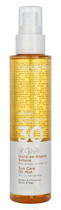 Clarins Sun Care Oil Mist Body & Hair SPF30 150 ml Dry Oil, Non-Greasy ryhmässä KAUNEUS JA TERVEYS / Ihonhoito / Rusketus / Aurinkosuoja @ TP E-commerce Nordic AB (C48892)