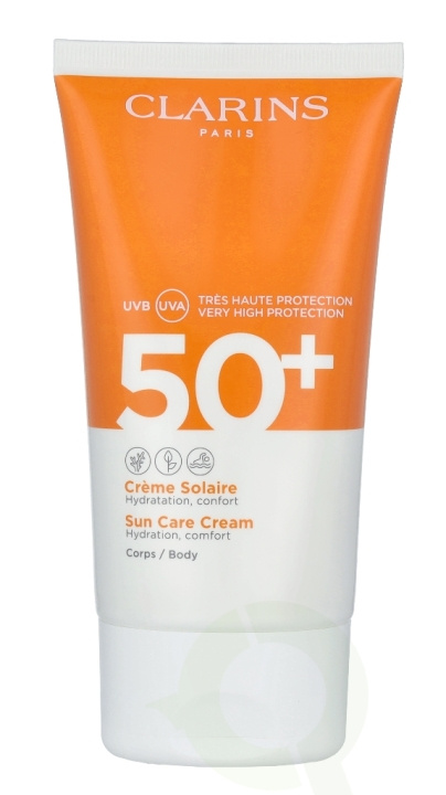 Clarins Sun Care Cream Body SPF50+ 150 ml Hydration Comfort - All Skin Types ryhmässä KAUNEUS JA TERVEYS / Ihonhoito / Rusketus / Aurinkosuoja @ TP E-commerce Nordic AB (C48893)