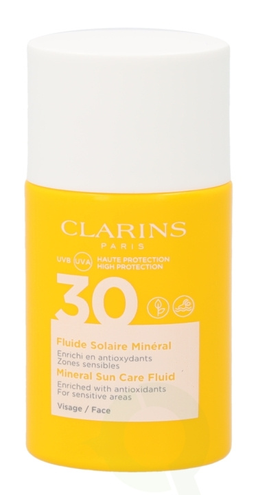 Clarins Mineral Sun Care Fluid SPF30 30 ml Face, For Sensitive Areas ryhmässä KAUNEUS JA TERVEYS / Ihonhoito / Rusketus / Aurinkosuoja @ TP E-commerce Nordic AB (C48907)