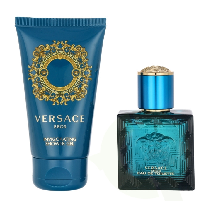 Versace Eros Pour Homme Giftset 80 ml Edt Spray 30ml/Shower Gel 50ml ryhmässä KAUNEUS JA TERVEYS / Lahjapakkaukset / Miesten lahjapakkaukset @ TP E-commerce Nordic AB (C49076)