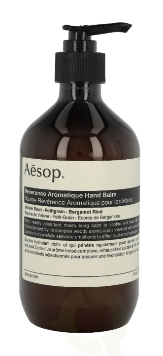 AESOP Reverence Aromatique Hand Balm 500 ml ryhmässä KAUNEUS JA TERVEYS / Manikyyri/Pedikyyri / Käsirasva @ TP E-commerce Nordic AB (C49350)