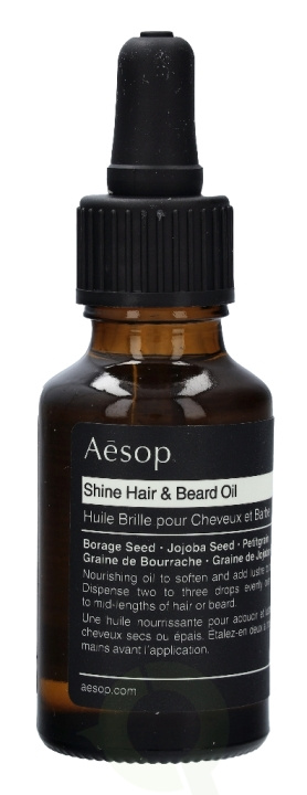 AESOP Shine Hair and Beard Oil 25 ml ryhmässä KAUNEUS JA TERVEYS / Hiukset &Stailaus / Parran hoito / Partaöljy @ TP E-commerce Nordic AB (C49355)