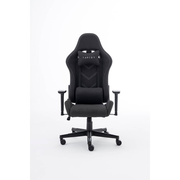 RAPTOR Gaming Chair GS-100 Full Size, Soft Fabric, Dark Grey ryhmässä TIETOKOONET & TARVIKKEET / GAMING / Pelituolit @ TP E-commerce Nordic AB (C49436)