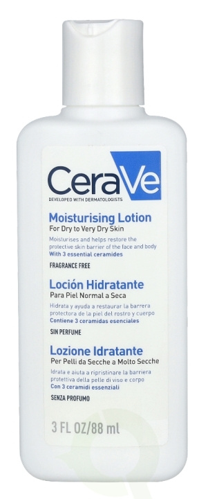 Cerave Moisturising Lotion 88 ml For Dry To Very Dry Skin ryhmässä KAUNEUS JA TERVEYS / Ihonhoito / Kehon hoito / Vartalovoide @ TP E-commerce Nordic AB (C49609)