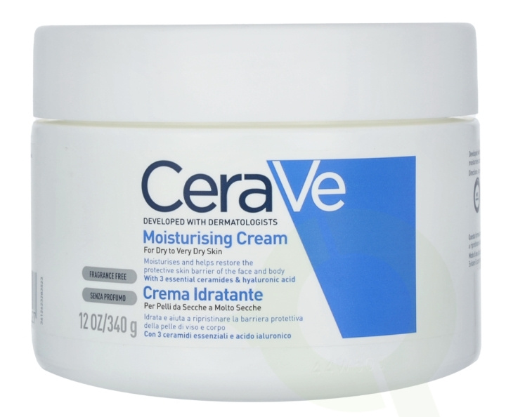 Cerave Moisturising Cream 340 gr For Dry To Very Dry Skin ryhmässä KAUNEUS JA TERVEYS / Ihonhoito / Kehon hoito / Vartalovoide @ TP E-commerce Nordic AB (C49615)