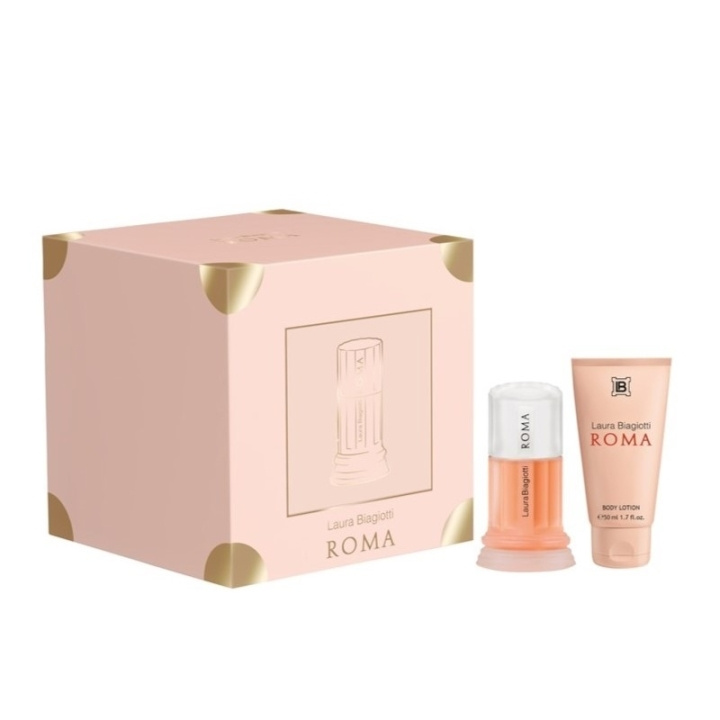 Laura Biagiotti Giftset Laura Biagiotti Roma Edt 25ml + Body Lotion 50ml ryhmässä KAUNEUS JA TERVEYS / Lahjapakkaukset / Naisten lahjapakkaukset @ TP E-commerce Nordic AB (C49860)