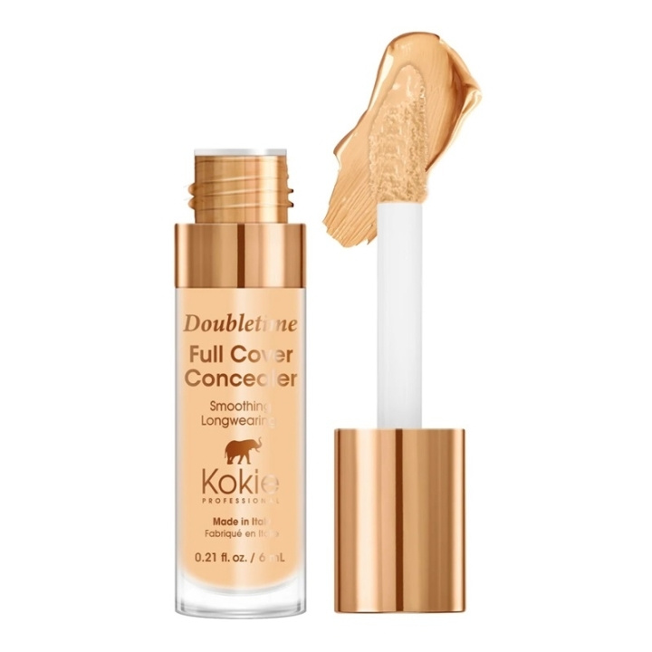 Kokie Cosmetics Kokie Doubletime Full Cover Concealer - 101 Medium Golden ryhmässä KAUNEUS JA TERVEYS / Meikit / Meikit Kasvot / Peitevoide @ TP E-commerce Nordic AB (C49869)