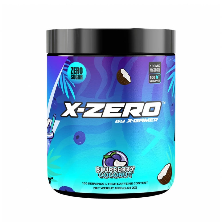 X-GAMER X-Zero 160 gram Blueberry & Coconut ryhmässä TIETOKOONET & TARVIKKEET / GAMING / Pelaajien energiajuomat @ TP E-commerce Nordic AB (C49934)