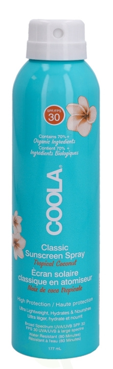 Coola Classic Body Sunscreen Spray SPF30 177 ml Tropical Coconut ryhmässä KAUNEUS JA TERVEYS / Ihonhoito / Rusketus / Aurinkosuoja @ TP E-commerce Nordic AB (C49985)