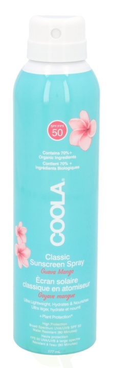 Coola Classic Body Sunscreen Spray SPF50 177 ml Guava Mango ryhmässä KAUNEUS JA TERVEYS / Ihonhoito / Rusketus / Aurinkosuoja @ TP E-commerce Nordic AB (C49986)