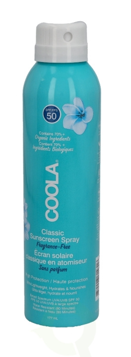 Coola Classic Body Sunscreen Spray SPF50 177 ml Unscented ryhmässä KAUNEUS JA TERVEYS / Ihonhoito / Rusketus / Aurinkosuoja @ TP E-commerce Nordic AB (C49987)