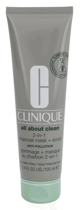 Clinique All About Clean 2-In-1 Charcoal Mask + Scrub 100 ml For All Skin Types ryhmässä KAUNEUS JA TERVEYS / Ihonhoito / Kasvot / Naamiot @ TP E-commerce Nordic AB (C50308)