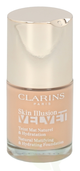 Clarins Skin Illusion Velvet Foundation 30 ml 109c ryhmässä KAUNEUS JA TERVEYS / Meikit / Meikit Kasvot / Meikkivoide @ TP E-commerce Nordic AB (C50587)
