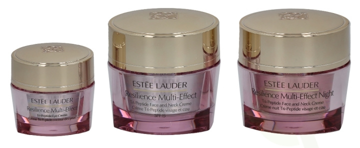 Estee Lauder E.Lauder Resilience Multi-Effect 3-To-Travel 115 ml Face & Neck Creme 50ml/Night Creme 50ml/Eye Creme 15ml ryhmässä KAUNEUS JA TERVEYS / Ihonhoito / Kasvot / Päivävoide @ TP E-commerce Nordic AB (C51122)