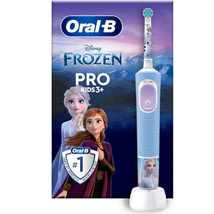 Oral B Eltandborste Vitality Pro Kids Frozen HBOX ryhmässä KAUNEUS JA TERVEYS / Suunhoito / Sähköhammasharjat @ TP E-commerce Nordic AB (C51451)