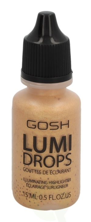 Gosh Lumi Drops Illuminating Highlighter 15 ml 014 Gold ryhmässä KAUNEUS JA TERVEYS / Meikit / Meikit Kasvot / Contour/Highlight @ TP E-commerce Nordic AB (C51693)