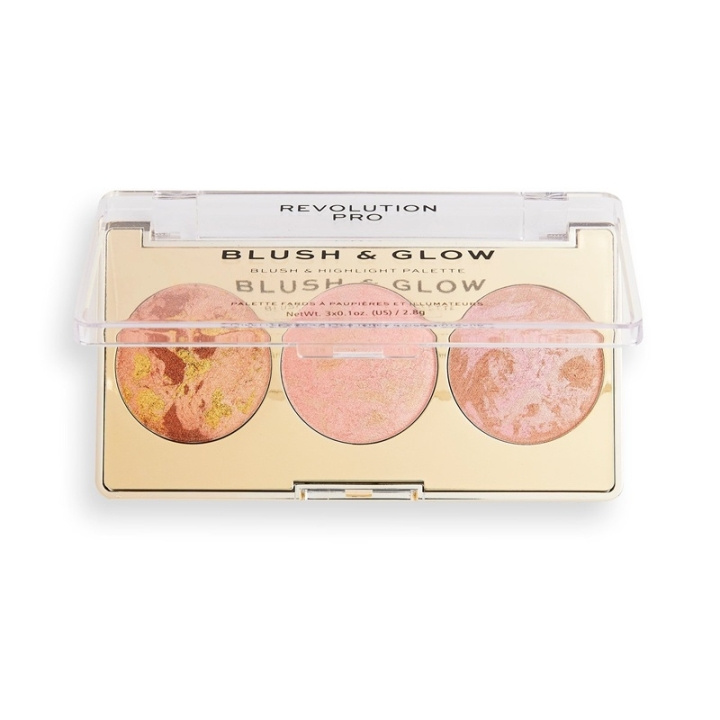 Makeup Revolution PRO Blush & Glow Palette - Peach Glow ryhmässä KAUNEUS JA TERVEYS / Meikit / Meikit Kasvot / Poskipuna / Aurinkopuuteri @ TP E-commerce Nordic AB (C51951)