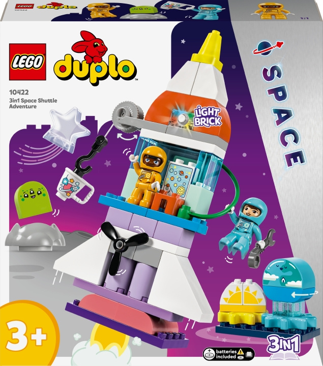 LEGO DUPLO Town 10422 - 3-in-1-avaruussukkulaseikkailu ryhmässä LELUT, TUOTTEET LAPSILLE JA VAUVOILLE / Leikkikalut, Askartelu &Pelit / Rakennuslelut / Lego @ TP E-commerce Nordic AB (C52194)