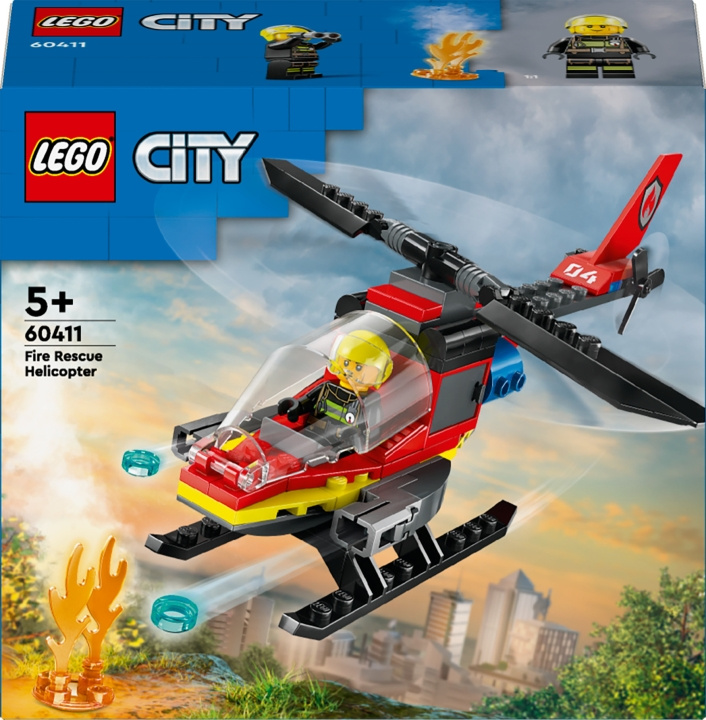 LEGO City Fire 60411 - Palokunnan pelastushelikopteri ryhmässä LELUT, TUOTTEET LAPSILLE JA VAUVOILLE / Leikkikalut, Askartelu &Pelit / Rakennuslelut / Lego @ TP E-commerce Nordic AB (C52216)