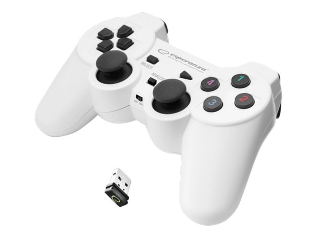 Esperanza GLADIATOR Gamepad PC Sony PlayStation 3 Vit ryhmässä KODINELEKTRONIIKKA / Pelikonsolit & Tarvikkeet / Sony PlayStation 3 @ TP E-commerce Nordic AB (C52352)