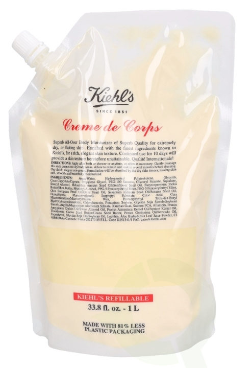Kiehls Kiehl\'s Creme De Corps - Refill 1000 ml ryhmässä KAUNEUS JA TERVEYS / Ihonhoito / Kehon hoito / Vartalovoide @ TP E-commerce Nordic AB (C52507)