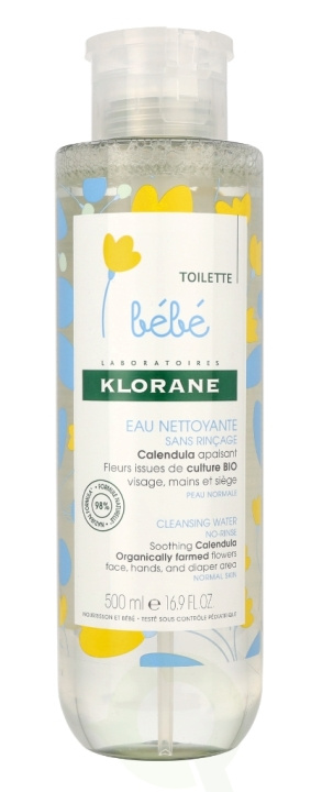 Klorane Bebe No-Rinse Cleansing Water 500 ml ryhmässä LELUT, TUOTTEET LAPSILLE JA VAUVOILLE / Vauvatuotteet / Hoito ja hygienia @ TP E-commerce Nordic AB (C52649)