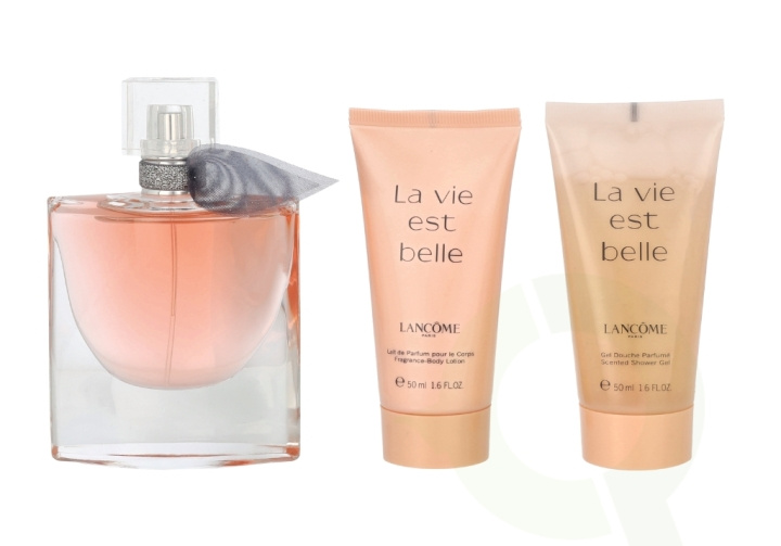 Lancome La Vie Est Belle Giftset 150 ml Edp Spray 50ml/Body Lotion 50ml/Shower Gel 50ml ryhmässä KAUNEUS JA TERVEYS / Lahjapakkaukset / Naisten lahjapakkaukset @ TP E-commerce Nordic AB (C53167)