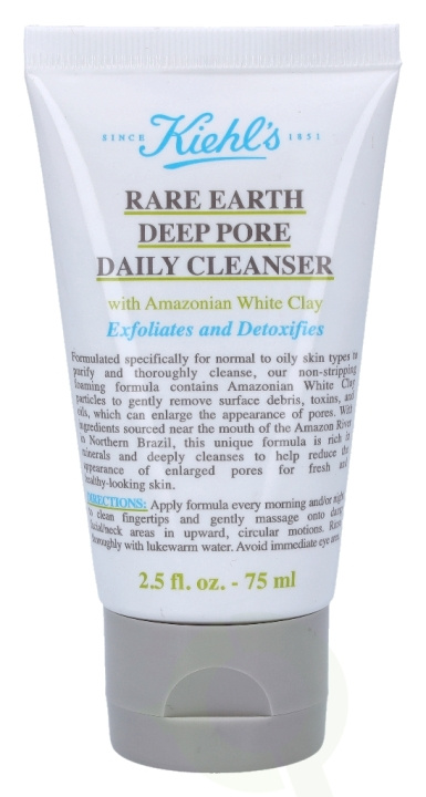 Kiehls Kiehl\'s Rare Earth Deep Pore Daily Cleanser 75 ml ryhmässä KAUNEUS JA TERVEYS / Ihonhoito / Kasvot / Puhdistus @ TP E-commerce Nordic AB (C53236)