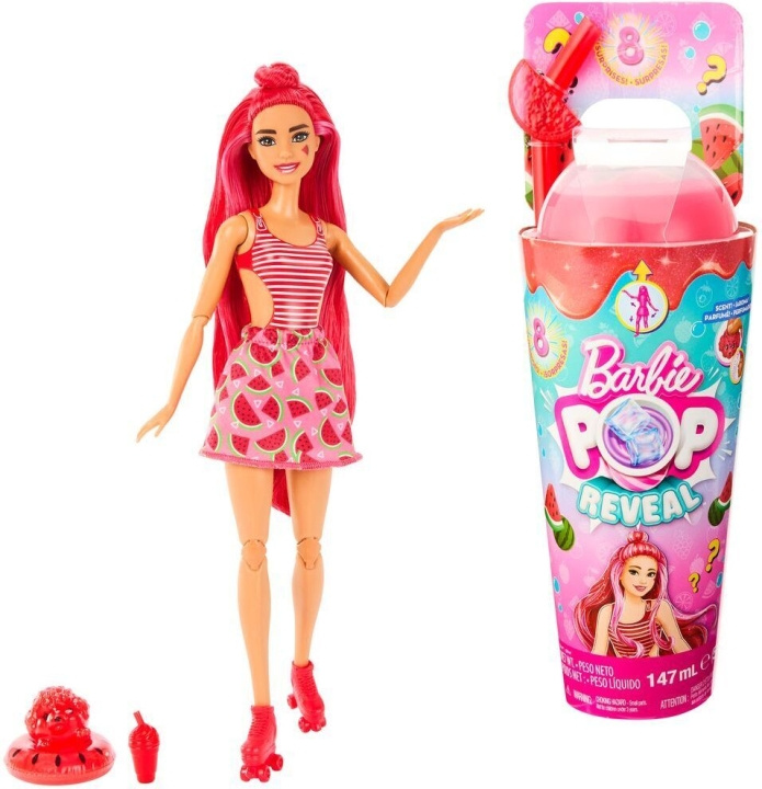 Barbie Pop Reveal Watermelon Crush - muotinukke ryhmässä LELUT, TUOTTEET LAPSILLE JA VAUVOILLE / Leikkikalut, Askartelu &Pelit / Nuket & Tarvikkeet @ TP E-commerce Nordic AB (C53386)