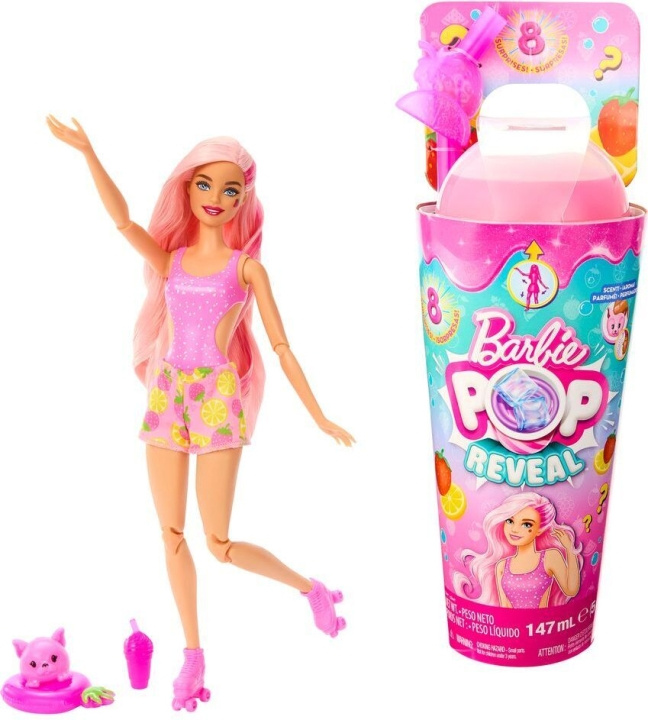 Barbie Pop Reveal Strawberry Lemonade - muotinukke ryhmässä LELUT, TUOTTEET LAPSILLE JA VAUVOILLE / Leikkikalut, Askartelu &Pelit / Nuket & Tarvikkeet @ TP E-commerce Nordic AB (C53387)