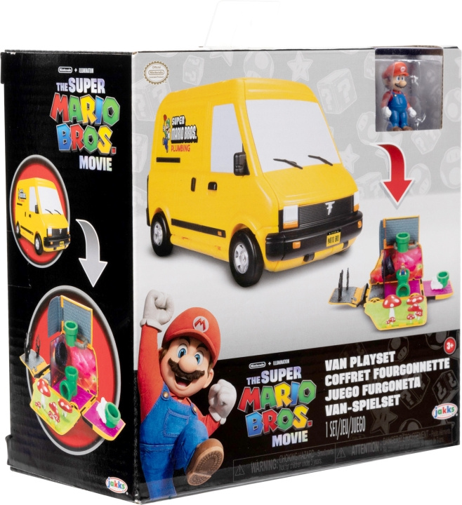 JAKKS Pacific Nintendo Super Mario Bros Movie Mini World Van - leikkisetti ryhmässä LELUT, TUOTTEET LAPSILLE JA VAUVOILLE / Leikkikalut, Askartelu &Pelit / Leikkiautot @ TP E-commerce Nordic AB (C53392)
