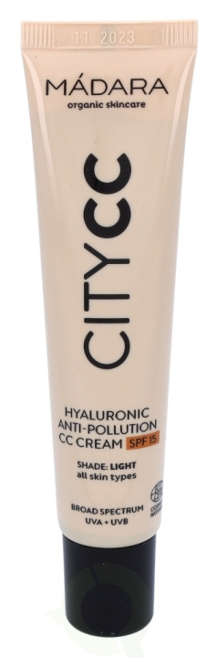 Madara Hyaluronic Anti-Pollution CC Cream SPF15 40 ml Light, All Skin Types ryhmässä KAUNEUS JA TERVEYS / Meikit / Meikit Kasvot / CC/BB Voiteet @ TP E-commerce Nordic AB (C53481)