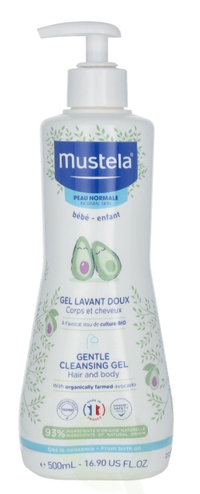 Mustela Gentle Cleansing Gel 500 ml Hair And Body ryhmässä KAUNEUS JA TERVEYS / Ihonhoito / Kehon hoito / Kylpy- ja suihkugeelit @ TP E-commerce Nordic AB (C53833)