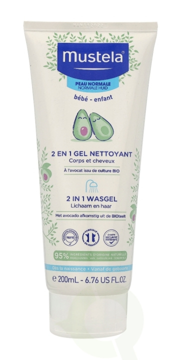 Mustela 2-In-1 Cleansing Gel 200 ml Normal Skin ryhmässä KAUNEUS JA TERVEYS / Ihonhoito / Kehon hoito / Kylpy- ja suihkugeelit @ TP E-commerce Nordic AB (C53844)
