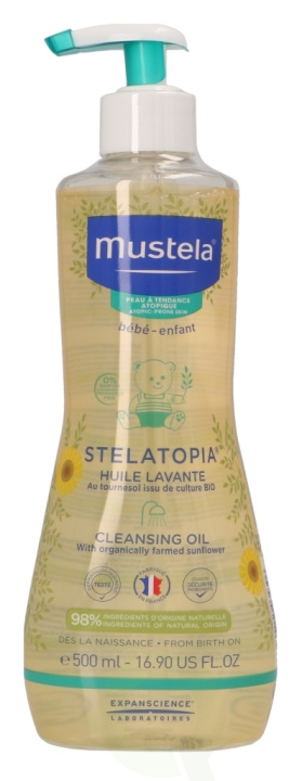 Mustela Bebe Stelatopia Cleansing Oil 500 ml ryhmässä KAUNEUS JA TERVEYS / Ihonhoito / Kehon hoito / Kylpy- ja suihkugeelit @ TP E-commerce Nordic AB (C53847)