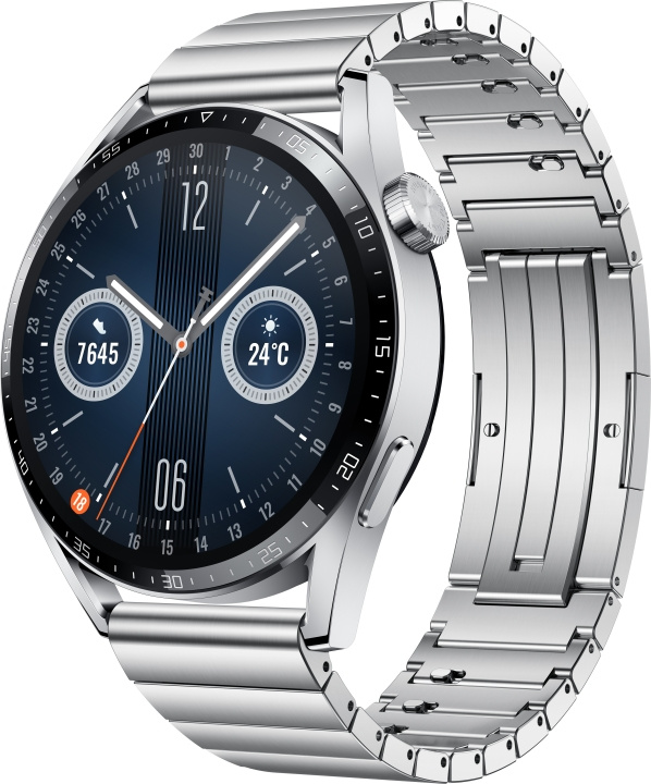 Huawei Watch GT 3 -älykello, 46 mm, hopea, metalliranneke ryhmässä URHEILU, VAPAA-AIKA JA HARRASTUS / Urheilu- ja sykekellot / Älykellot @ TP E-commerce Nordic AB (C53996)