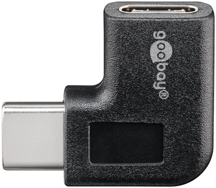 Goobay Adapter USB-C™ till USB-C™ 90°, svart USB-C™ uttag > USB-C™ plugg ryhmässä TIETOKOONET & TARVIKKEET / Kaapelit & Sovittimet / USB / USB-C @ TP E-commerce Nordic AB (C54121)