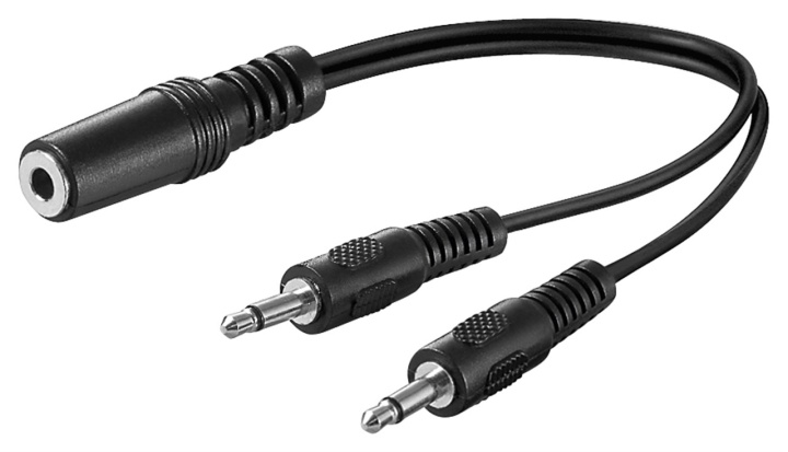 Goobay Adapter för ljud Y-kabel 3,5 mm, 1x stereokontakt till 2x monokontakt Pawl 3,5 mm-uttag (3-pin, Stereo) > 2x spärr 3,5 mm plugg (2-polig, mono) ryhmässä KODINELEKTRONIIKKA / Kaapelit & Sovittimet / Analoginen ääni / Sovittimet @ TP E-commerce Nordic AB (C54130)