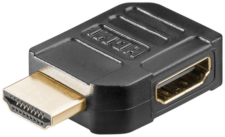 Goobay HDMI™ vinkeladapter 90°, guldpläterad, 8K @ 60 Hz HDMI™-uttag (typ A) > HDMI™ kontakt (typ A) 90 ° ryhmässä KODINELEKTRONIIKKA / Kaapelit & Sovittimet / HDMI / Sovittimet @ TP E-commerce Nordic AB (C54160)