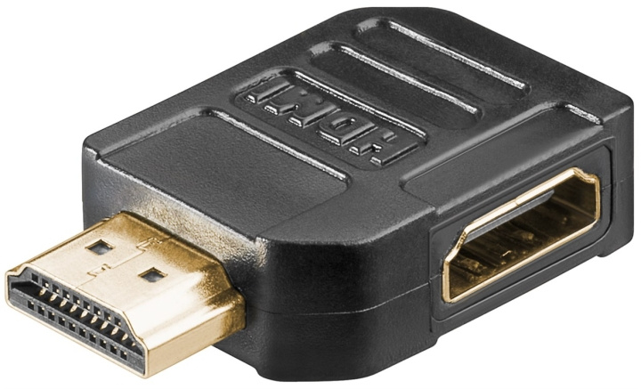 Goobay HDMI™ vinkeladapter 270°, guldpläterad, 8K @ 60 Hz HDMI™-uttag (typ A) > HDMI™ kontakt (typ A) 270 ° ryhmässä KODINELEKTRONIIKKA / Kaapelit & Sovittimet / HDMI / Sovittimet @ TP E-commerce Nordic AB (C54162)