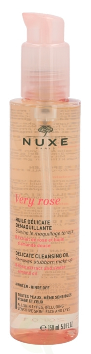 Nuxe Very Rose Delicate Cleansing Oil 150 ml All Skin types, Including Sensitive Skin, Face And Eyes ryhmässä KAUNEUS JA TERVEYS / Ihonhoito / Kasvot / Puhdistus @ TP E-commerce Nordic AB (C54298)